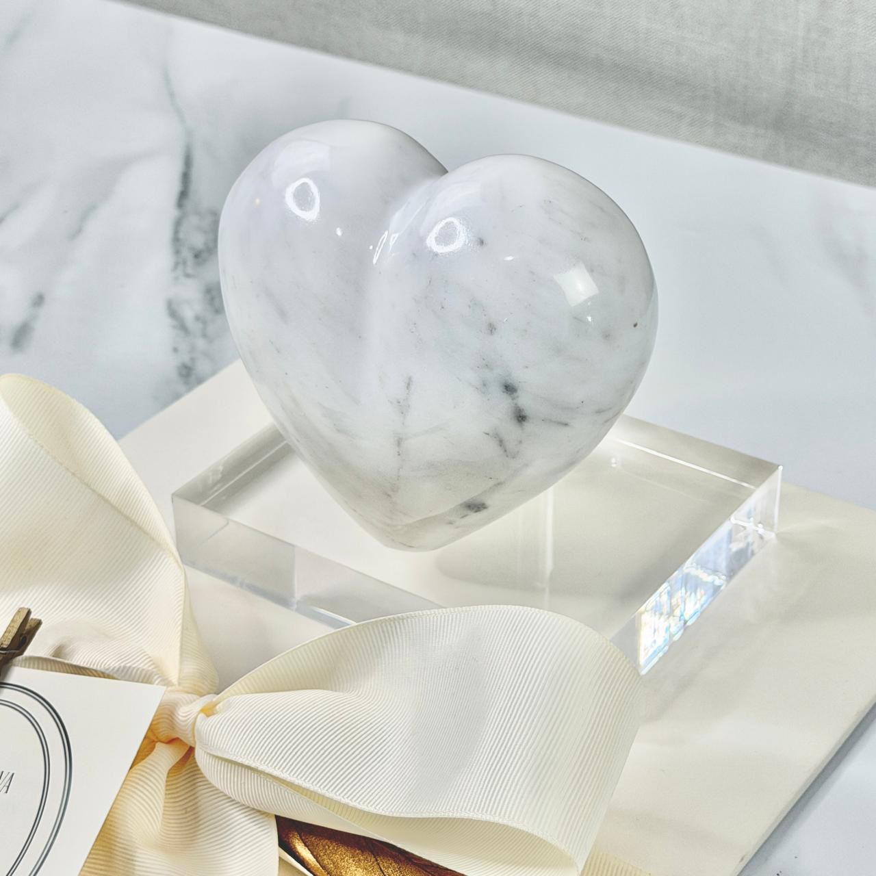 CORAZÓN DE MÁRMOL BLANCO - Imagen 5